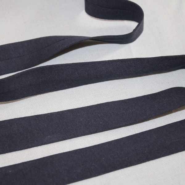 2m Schrägband Jersey-Baumwolle dunkelblau 20 mm ab 2 Meter (EUR 1,40/m) blau vorgefalzt gefalzt