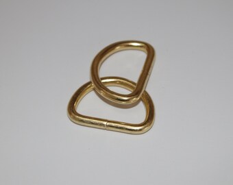 2x D-Ring gold 25 mm ab 2 Stück (EUR 0,70/St.) Halbringe D-Ringe