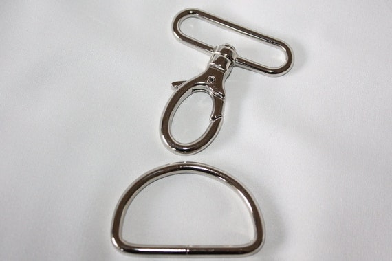 50St D-Ringe 25mm x 18 x 3,4 Stahl Altmessing Halbrund Ring Halbrunde D Ringe