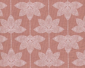 40x140 cm beschichtete Baumwolle Lotus burned rose AU Maison (EUR 21,00/m) rosa Oilcloth Wachstuch REST