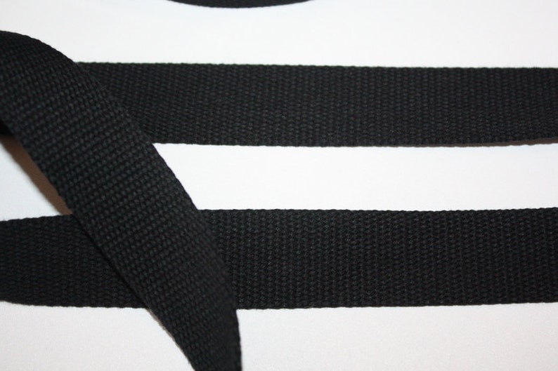 Gurtband Baumwolle 30 mm schwarz EUR 2,50/m Baumwoll-Gurtband Taschengurtband Taschenträger Träger Baumwollband Taschenband image 2