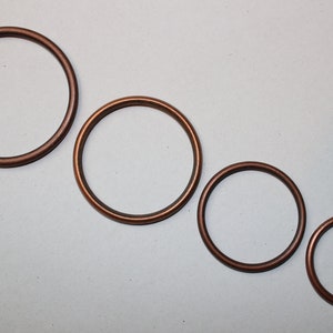 Rundring altkupfer Metall-Ring 40 mm / 35 mm EUR 2,50/St. Ring kupfer rot dark coffee Metallring Union Bild 3