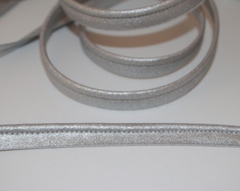 2m Paspelband silber 12 mm Paspel ab 2 Meter (EUR 1,60/m) Biesenband Paspel Paspel-Band Biese Biesenband silver silberfarben