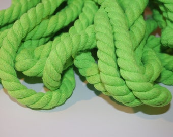 4.15m Baumwollkordel gedreht 12 mm limone grün Hoodie XL Kordel (EUR 2,70/m) Baumwoll-Kordel Kordel aus Baumwolle 4,15m REST
