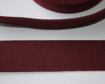 Gurtband weinrot 30 mm bordeaux glatte Struktur dunkelrot (EUR 2,90/m) Taschenband unifarben uni Taschengurtband