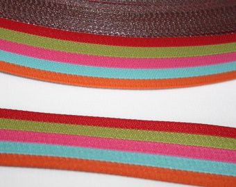 1,10m Webband Stripes sweets pink rot orange Streifen REST 1,10m (EUR 2,20/m) türkis grün farbenmix Webband