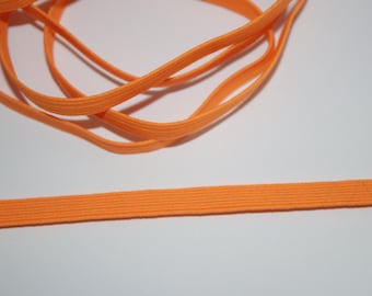 3 m Gummiband 6 mm neonorange ab 3 Meter (EUR 0,80/m) neon orange Gummi neonfarben Elastikband Wäschegummi