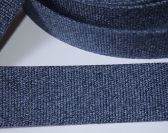 Gurtband 40 mm jeansblau Taschenband blau jeans (EUR 3,90/m) Taschengurtband Taschenträger Taschen-Gurtband Tragegurt Träger Gurt