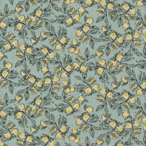 AU Maison beschichtete Baumwolle Lemon dusty green Oilcloth (EUR 21,00/m) Zitronen grün Wachstuch Zitrone Limone