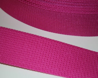 2m Gurtband 40 mm pink ab 2m (EUR 1,20/m) 1,8 mm stark Taschengurt Band Taschenband Tragegurt Träger Gurt Taschengurtband