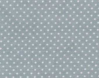 Baumwolle Dots dusty blue AU Maison (EUR 18,00/m) Pünktchen Punkte blaugrau blau grau RESTMENGE