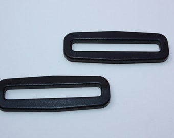 6x Schlaufe 50 mm Kunststoff ab 6 Stück (EUR 0,50/St.) schwarz Schlaufen Ovalring