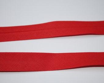 3m Schrägband rot Baumwolle 18 mm ab 3 Meter (EUR 1,30/m) Baumwoll-Schrägband vorgefalzt gefalzt