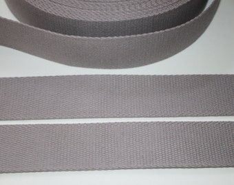 Gurtband Baumwolle 40 mm grau (EUR 2,90/m) Baumwoll-Gurtband Taschenband Taschengurtband Taschenträger Träger Gurt Tragegurt