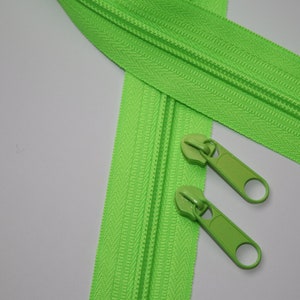 Reißverschluss neongrün 5 mm inkl. Zipper EUR 2,60/Set neon grün neon-grün Endlos-Reißverschluss Endlos Ware Bild 2