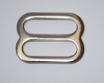 6x Schieber 25 mm silber rund flach 6 Stück Letzten  (EUR 0,60/St.) Gurtbandversteller Gurtversteller