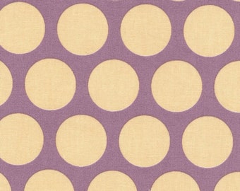 AU Maison - Baumwolle - Super Dots lavender - Meterware Punkte flieder gelb lila (EUR 18,00/m)