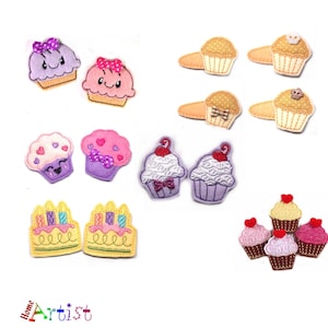 Cupcake muffin haarclip - vrije kleurkeuze haaraccessoires meisjes kind haarclips kinderen