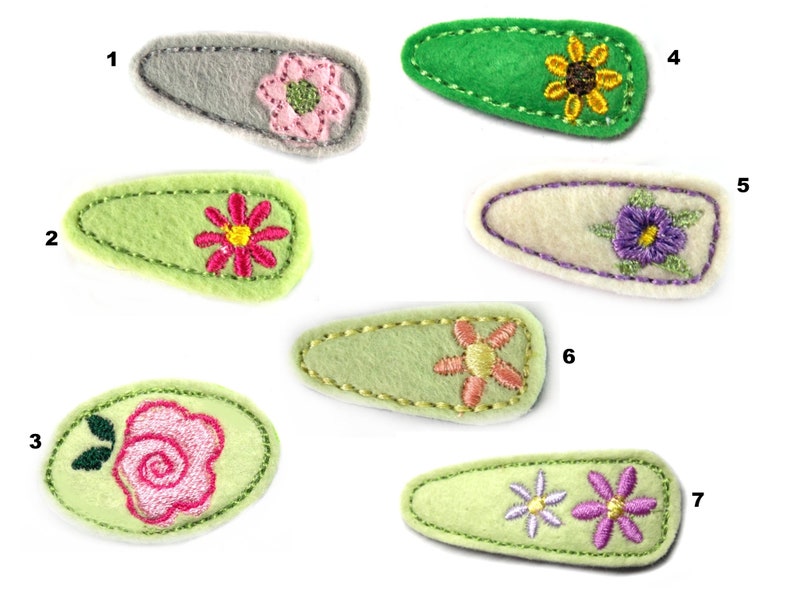 Flower Hair clip free choice of colours image 3