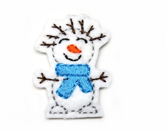 Schneemann Haargummi o Haarspange  - freie Farbwahl Haarschmuck Mädchen Kind Hair clips Kinder