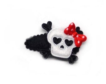 Skull hair clip - free choice of colours