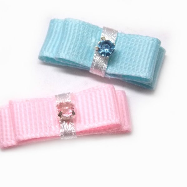 Mini hairclip for newborn or dolls - Velcro