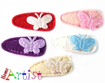 Schmetterling Haarspange - freie Farbwahl Haarschmuck Mädchen Kind Hair clips Kinder