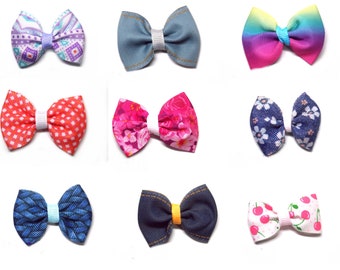 Pince à cheveux pour bébé Denim Bow Cheveux Bijoux Filles Enfant Pinces à cheveux Enfants