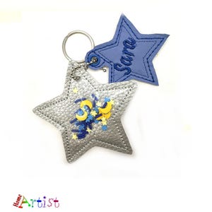 Star Keyring Name Pendant Personalised snaptag Backpack Name Tag Suitcase Tag School Bag School Bag School Bag