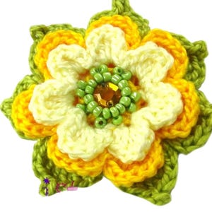 Häkelblume / Aufnäher Freie Farbwahl Crochet Flower