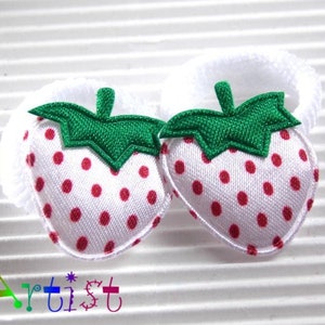 Baby Haargummis Zopfgummi Erdbeere freie Farbwahl Haarschmuck Mädchen Kind Hair clips Kinder Bild 2