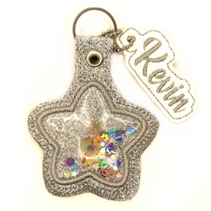 Star Keyring Name Pendant Personalised snaptag Backpack Name Tag Suitcase Tag School Bag School Bag School Bag