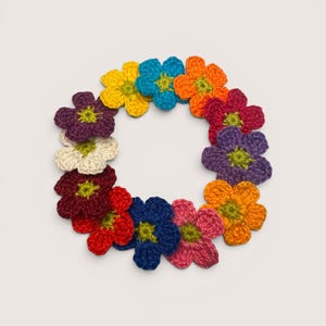 12 Flower crochet applique flores aplicacion patch free colors choice