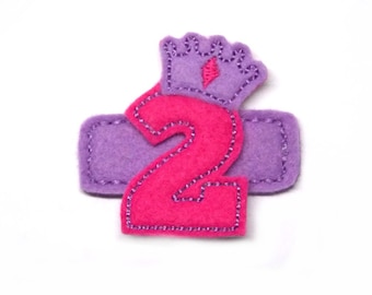 Anniversaire pince à cheveux - libre choix de couleur coiffure fille enfant Hair clips enfants