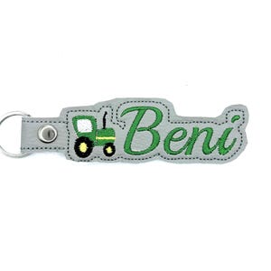 Porte-clés Nom Pendentif Tracteur Porte-clés Chariot Étiquette Sac À Dos Étiquette De Bagage Sac D'école Cartable Fait À La Main