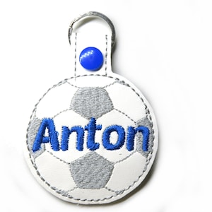 Porte-clés pendentif nom de football, porte-clés, sac à dos, étiquette de valise, étiquette de sac d'école, cartable personnalisé