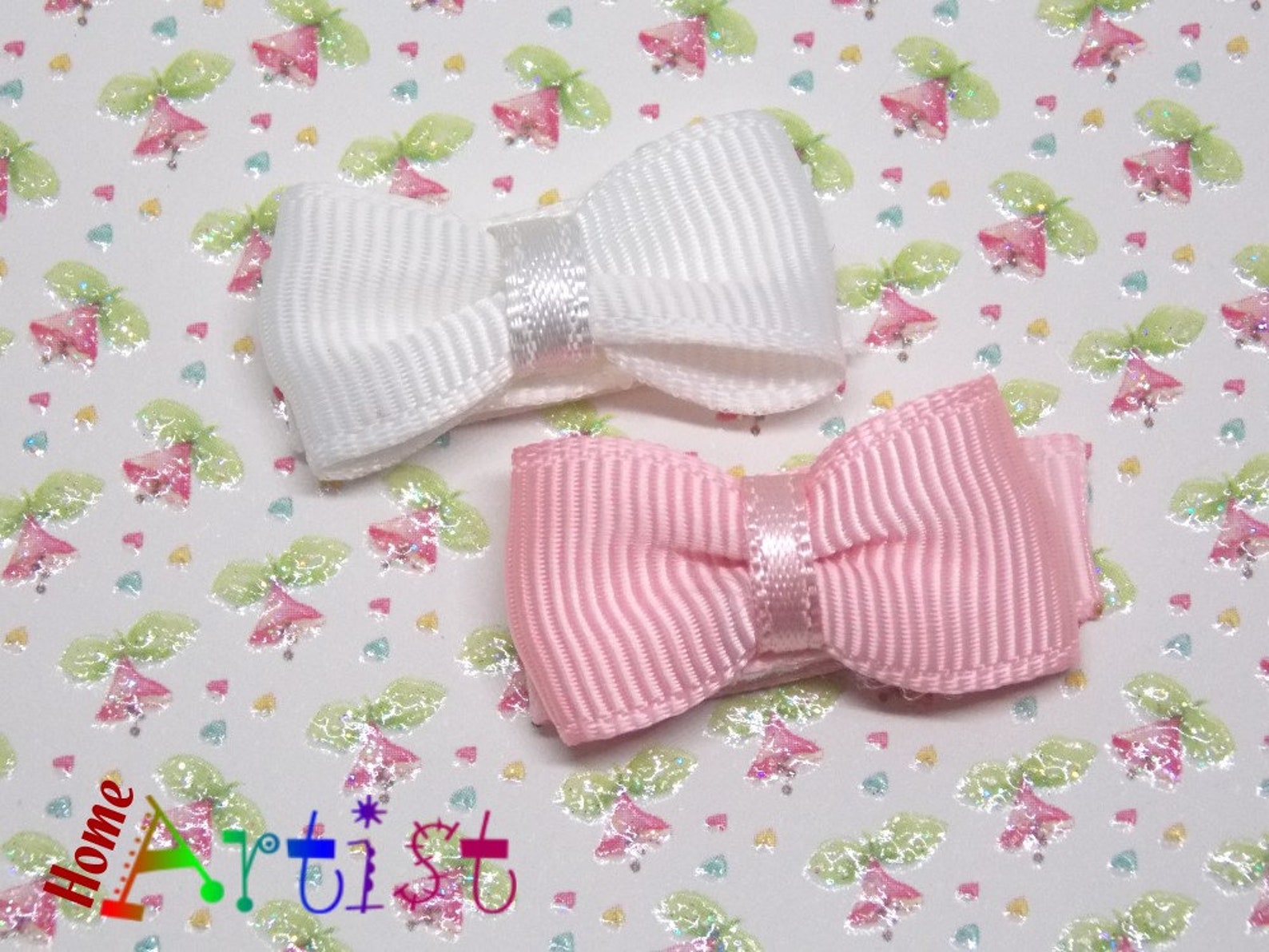 Baby-Haarspangen Mit Schleife, 20 Stück – Bunt, Handgenäht, Mit Krokodilclip, Für Mädchen & Neugeborene
