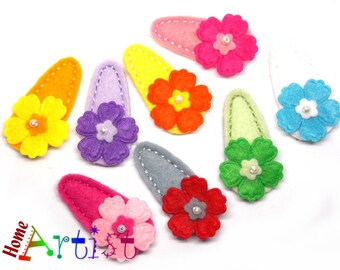 Haarspange Blume Spange - freie Farbwahl Haarschmuck Mädchen Kind Hair clips Kinder