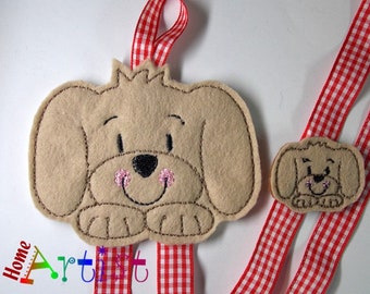 Haarspangenhalter Hund + SpangeHaarschmuck Mädchen Kind Hair clips Kinder