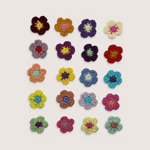 20 Flower crochet applique flores aplicacion patch free colors choice