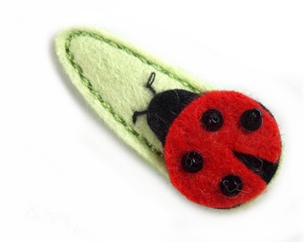 Ladybug hair clip - free choice of colours