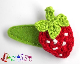 Haarclip aardbei - vrije kleurkeuze haarclip kinder haarclip haaraccessoires meisjes kind haarclips kinderen