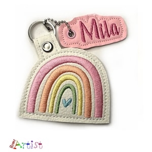 Rainbow Keyring Name Pendant Personalised snaptag Backpack Name Tag Suitcase Tag School Bag School Bag School Bag