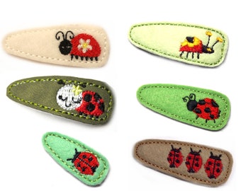 Ladybug Vinyl hair clip - free choice of colours