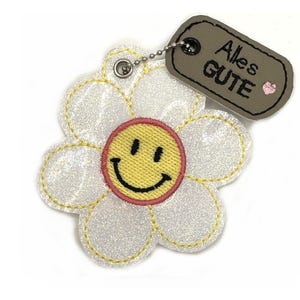 Flower Keyring Name Pendant Personalised snaptag Backpack Name Tag Suitcase Tag School Bag School Bag School Bag