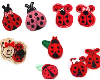 Pince à cheveux coccinelle - libre choix de couleurs accessoires pour cheveux filles pinces à cheveux enfant enfants