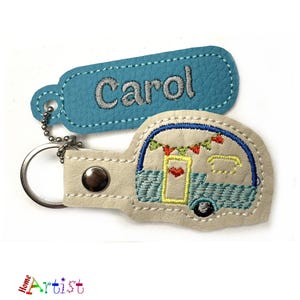 Camper Keyring Name Pendant Personalised snaptag Backpack Name Tag Suitcase Tag School Bag School Bag School Bag