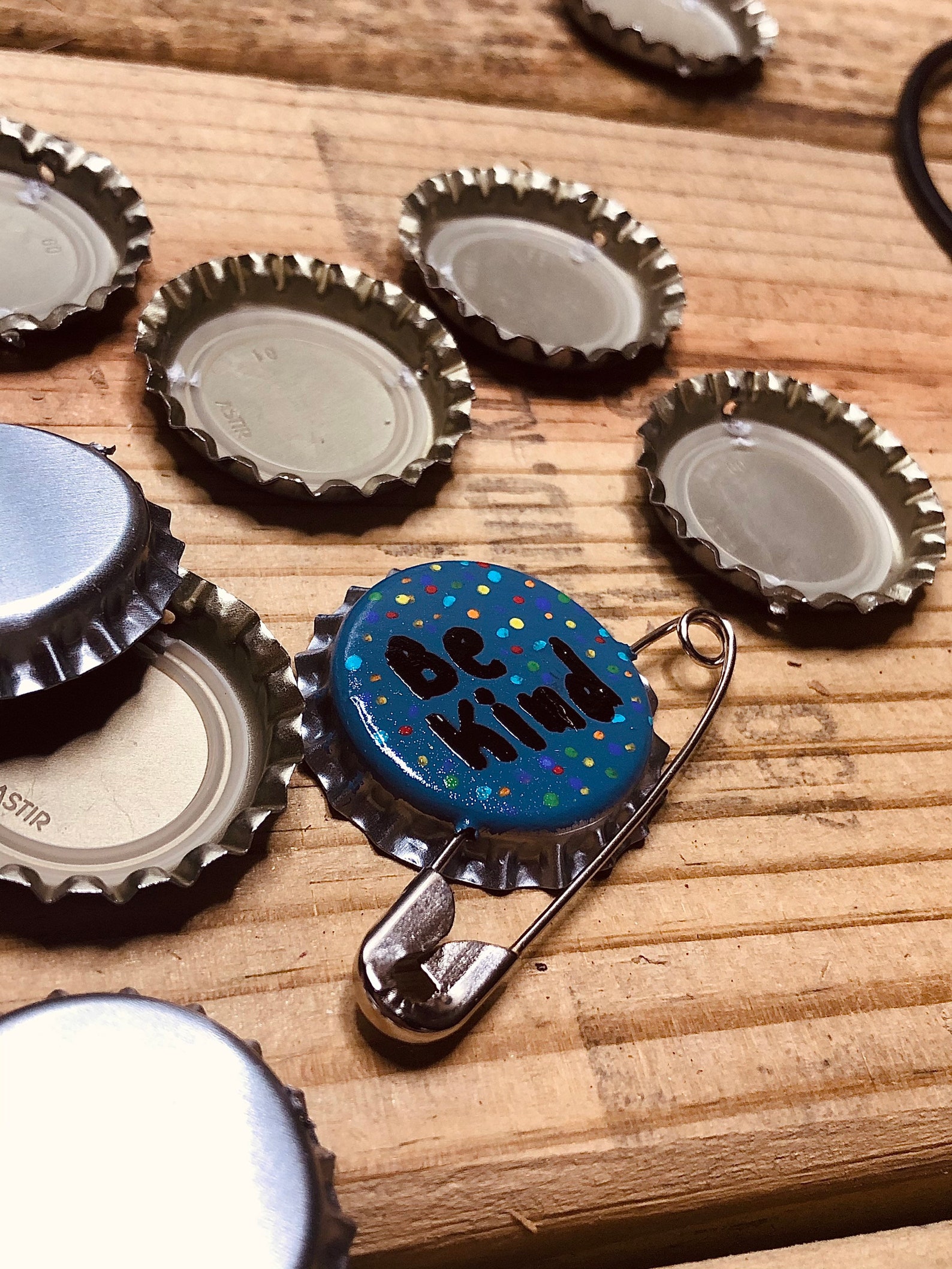 Hand painted bottle cap buttons Etsy