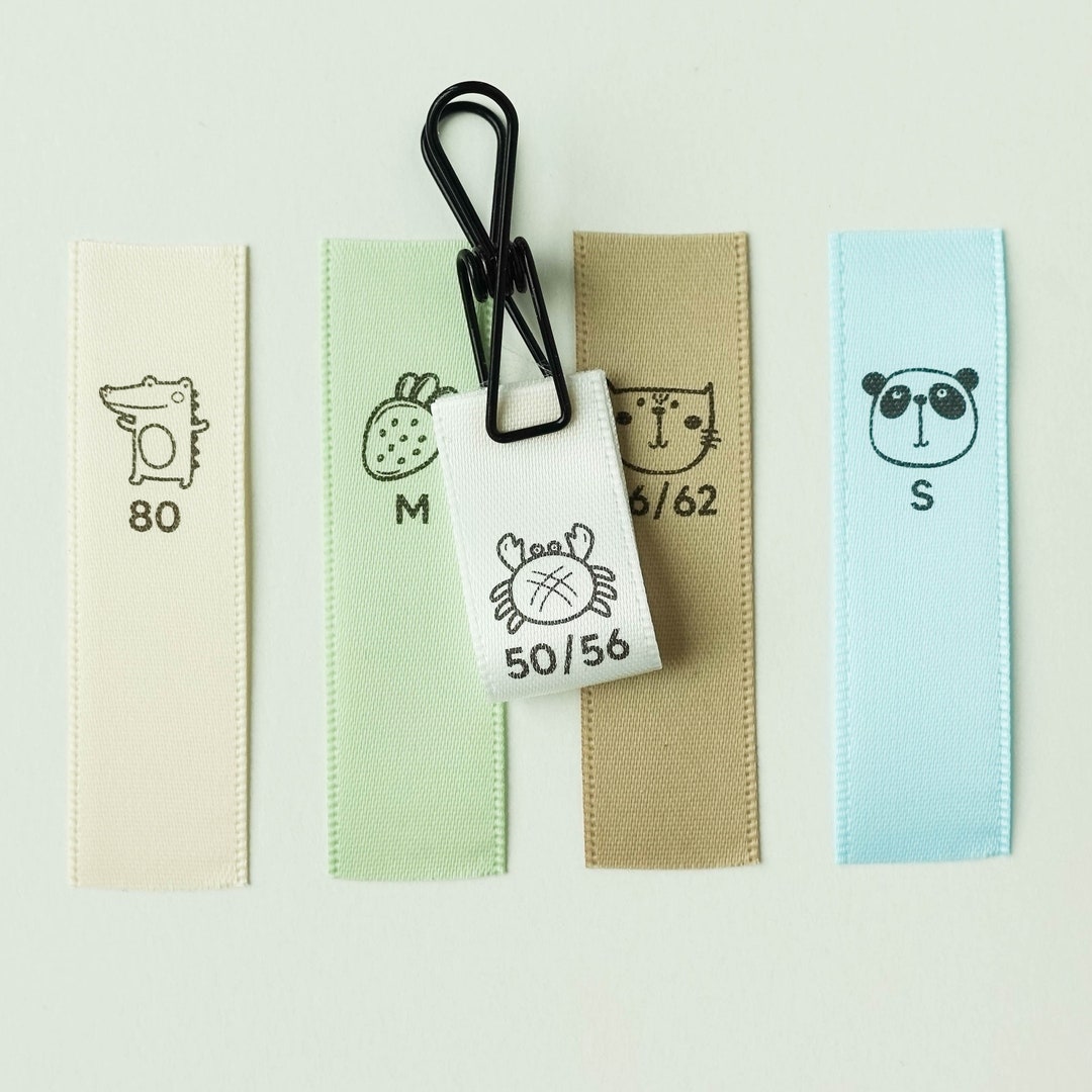 100 Stück Handmade Labels - Stoffetiketten Zum Annähen 4x2 Cm