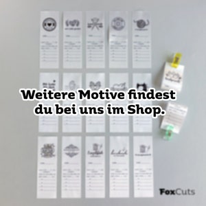 Pflegeetiketten zum Beschriften und Einnähen, Labels zum Annähen für Textilien, Größenetiketten oder Wäscheetiketten, mit Liebe genäht, MU16 image 6